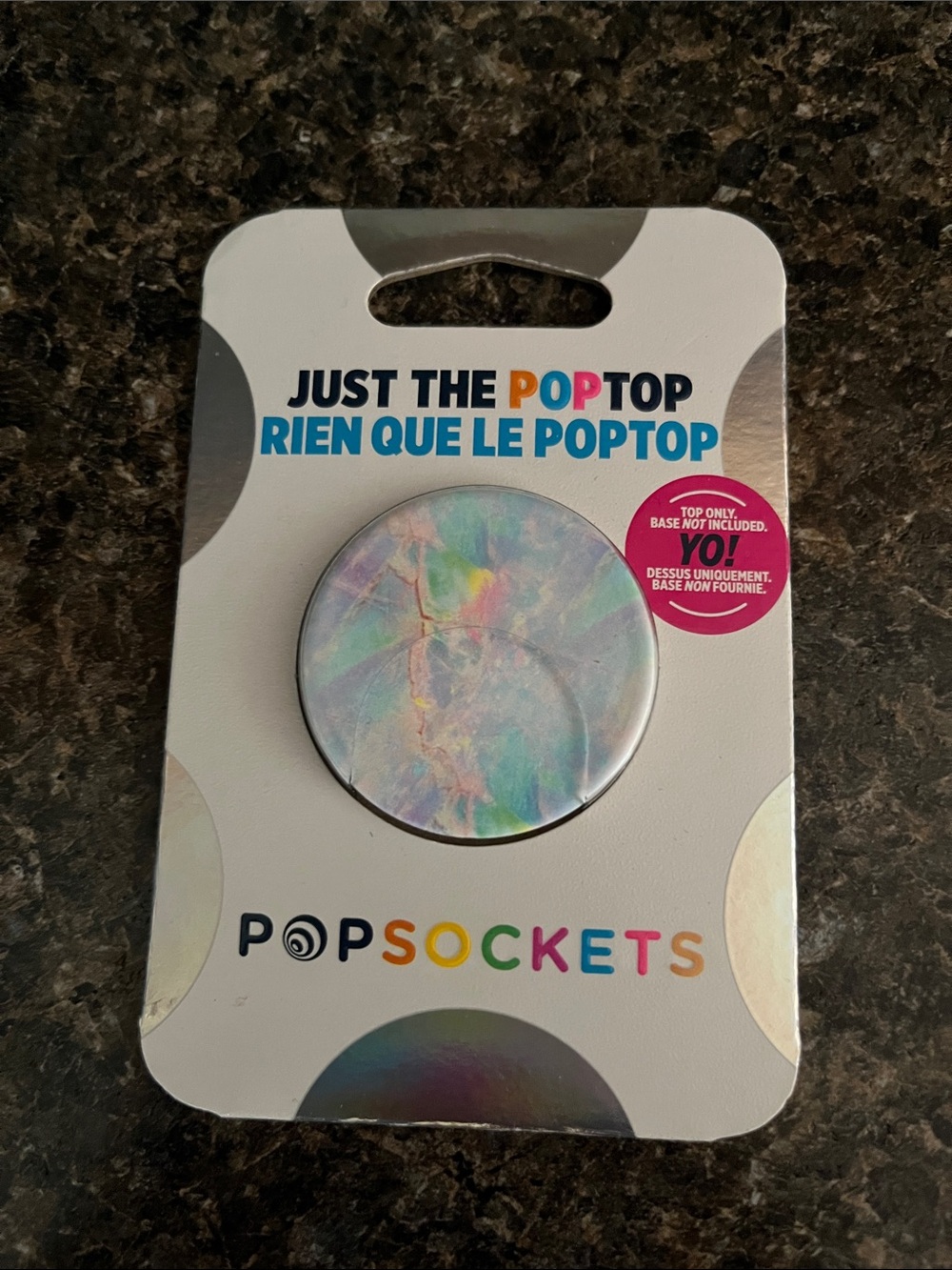 PopSocket Just The PopTop Iridescent Marble Phone Grip - Pastel Multicolor